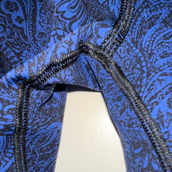 Lululemon Like Nothing 7/8 Tight Antique Paisley Sapphire Blue Black - Picture 5 of 8